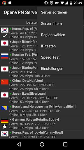 VPN Servers für OpenVPN screenshot 5