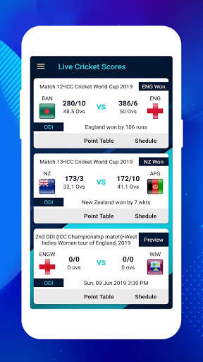 Live Cricket Scores screenshot 1