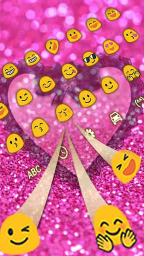 Pink Sexy Lace Keyboard screenshot 3
