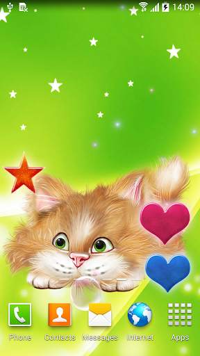 Funny Cat Live Wallpaper 1 تصوير الشاشة