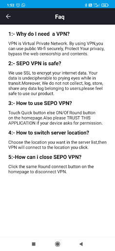 SEPO VPN - Free Vpn, No Ads, Best Vpn Proxy screenshot 7