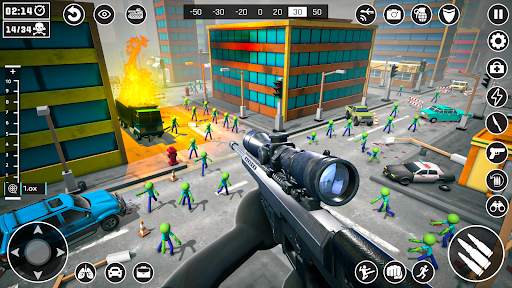 Stickman Sniper: Game Zombie screenshot 1