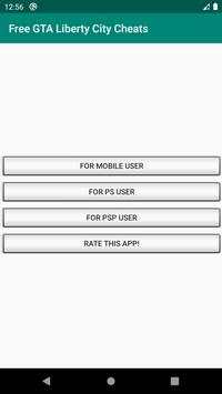 Portable GTA Liberty City Cheats screenshot 1