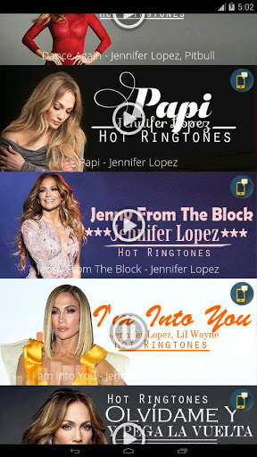 Jennifer Lopez - Hot Ringtones screenshot 2