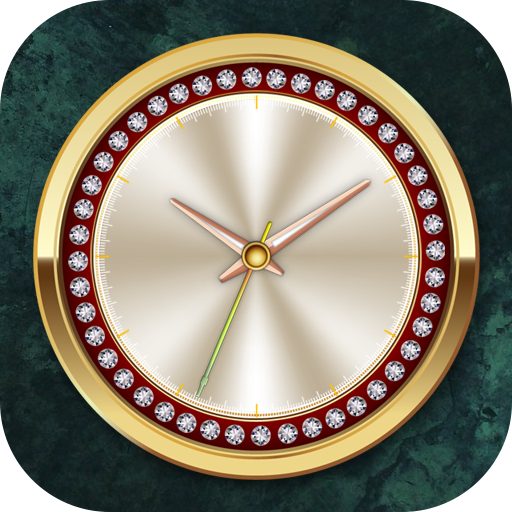 Luxury Diamond Clock Live Wallpaper icon