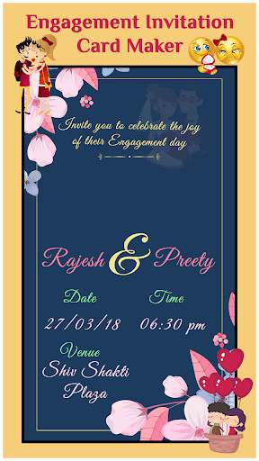Engagement Invitation Card Mak screenshot 2