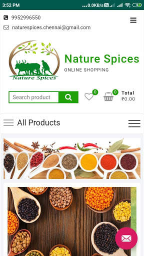 Nature Spices - Online Shopping Cart screenshot 1