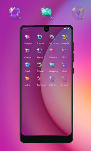 Thème coloré bulle d'art rouge Jio téléphone 3 screenshot 3