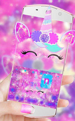 Unicorn Smile keyboard theme screenshot 2