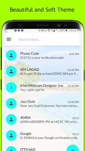Beach SMS Theme screenshot 4