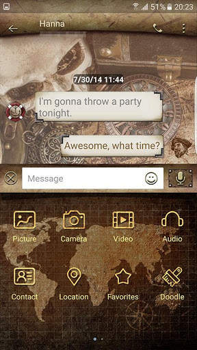 Nautical chart Next SMS skin screenshot 4
