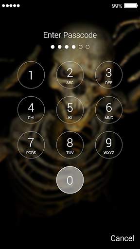 Skeleton Lock Screen 2 تصوير الشاشة