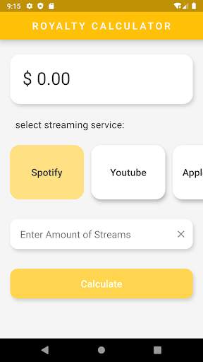 Song Royalty Calculator screenshot 1