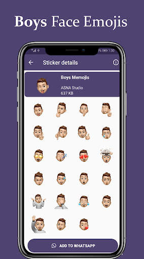 Face Emoji Stickers - WaStickerApps screenshot 4
