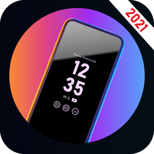 Always on Display Amoled Digital Clock Wallpaper icon