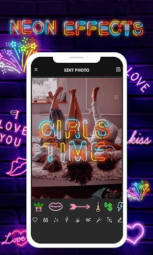 Neon Glowing Photo Effects for social media screenshot 3
