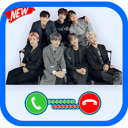 Fake call korean band &amp; chat icon