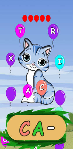 Balloon Pop : Kids Word Game (Animals Version) screenshot 1