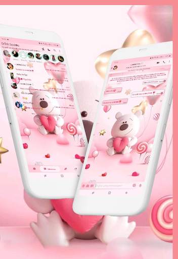 Tema Chat Pink & Wallpaper screenshot 2