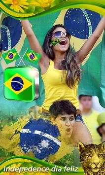 Brazil National Flag Face Photo Frame DP Maker screenshot 2