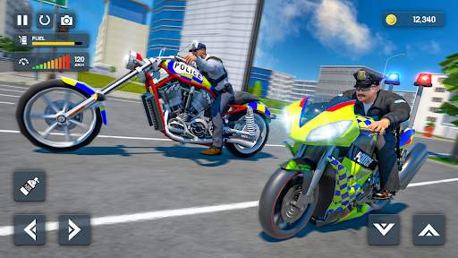Police Bike Stunt Race Game screenshot 1