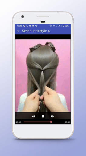 School Hairstyle - Video Step By Step Offline screenshot 2