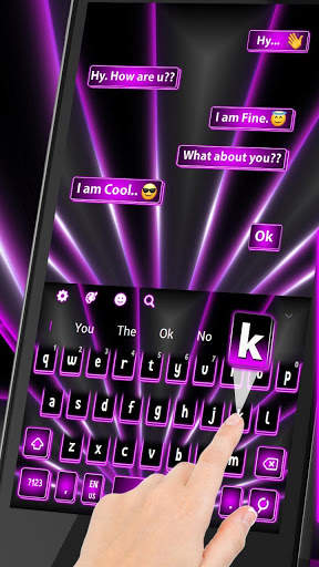 Neon Purple Keyboard screenshot 2