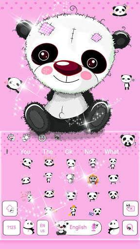 Cute Panda Keyboard Theme screenshot 3