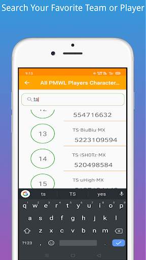 All PMWL Players Character ID 2020 PUBG MOBILE screenshot 4