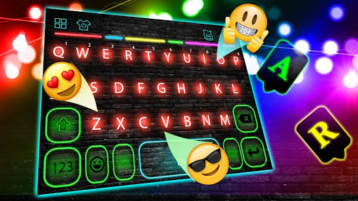 Тема для клавиатуры Flash Neon Light скриншот 1