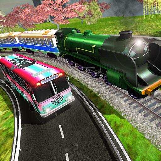 Mercedes Bus vs Train Racing : Bullet train Race 1.1