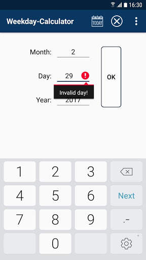 Weekday-Calculator screenshot 3