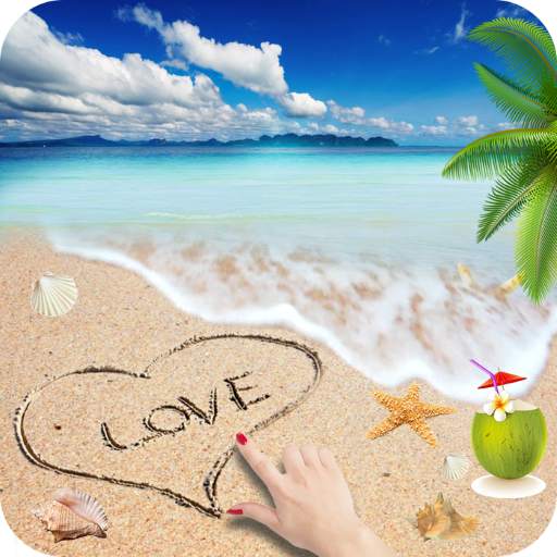 Write Name On Sand beach message with sea wave 2.2