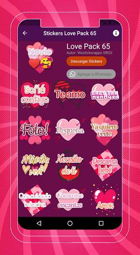 💝 Romantic stickers and love phrases for WhatsApp screenshot 3