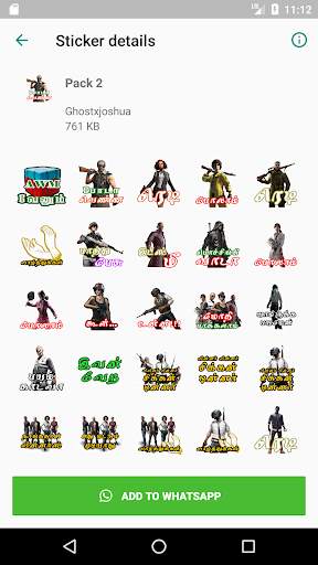 tamil pubg sticker screenshot 4