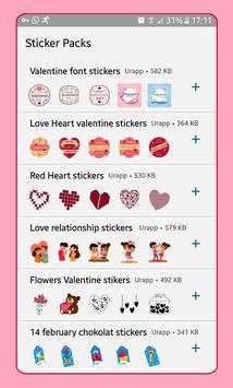 Valentine Days Aufkleber für WhatsApp WAStickerapp screenshot 3