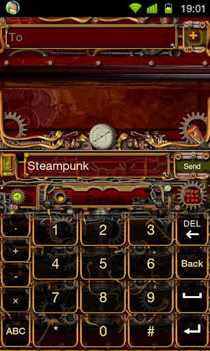 Steampunk GO Keyboard Theme screenshot 2