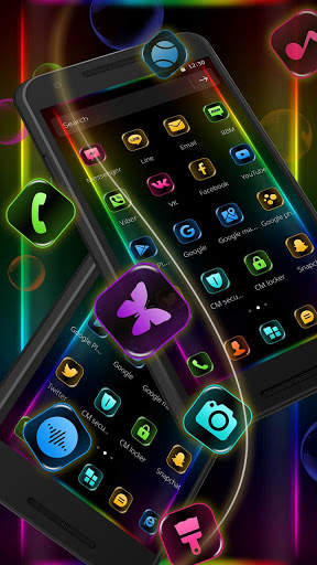 Neon Light Bubbles Launcher screenshot 1