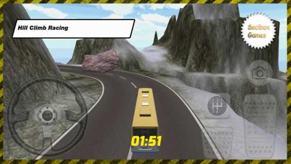 Rocky Bus Hill Climb Racing screenshot 2