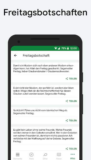 Muslim: Gebetszeiten, Qibla screenshot 7