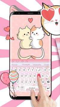 Cute Pink Kitty Keyboard screenshot 1