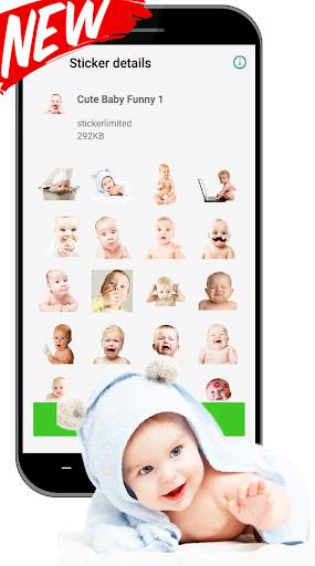 Cute Baby Funny Sticker For WAStickerApps स्क्रीनशॉट 1