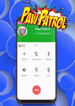 Call From Paw Dog Patrol -Fake free call screenshot 2