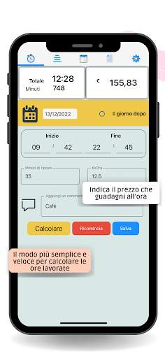 Ore lavorate screenshot 4