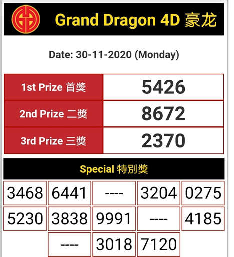 4D Live Draw Result screenshot 4