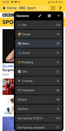 Fulguris Web Browser screenshot 3
