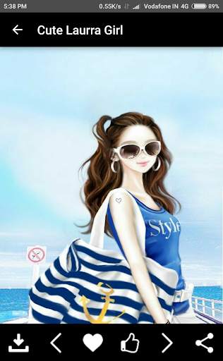 Cute Laurra Girl Wallpaper 6 تصوير الشاشة