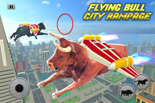 Flying Bull Rampage Attack and Shooting screenshot 7