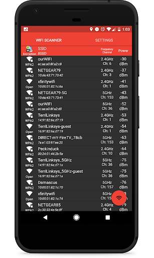 WiFi Scanner screenshot 1