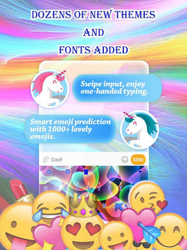 Cool Color Keyboard Theme for Girls screenshot 2